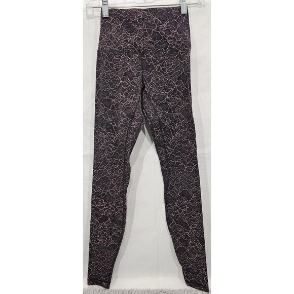 Lululemon Womens Align Leggings Full Length Pocket Lacescape Black Yoga Size 2 - Picture 2 of 13